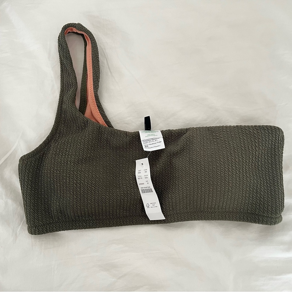 Women’s jcrew bikini top olive green
